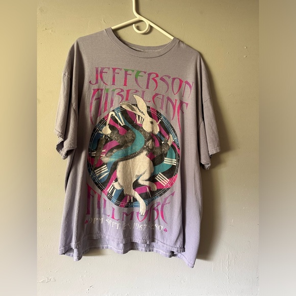 Urban Outfitters Jefferson Airplane White Rabbit T-Shirt - Picture 2 of 5